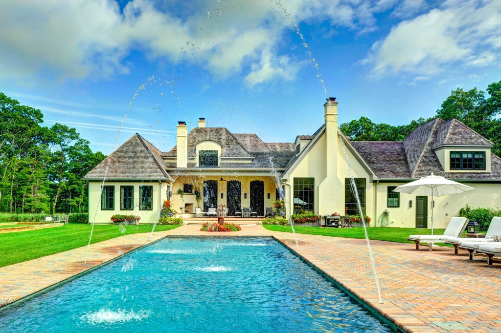 Exterior of the pooled backyard at 534 Hands Creek Road. 