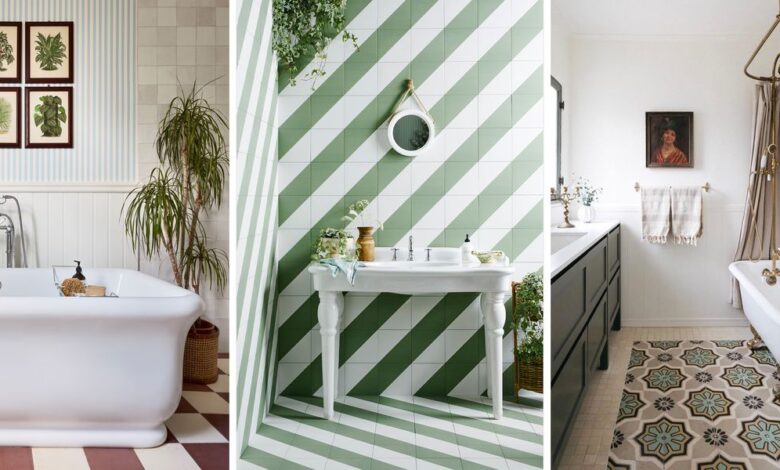 Lavatory tile concepts | 16 intelligent methods to make use of tiles in a rest room Lavatory tile concepts | 16 intelligent methods to make use of tiles in a rest room